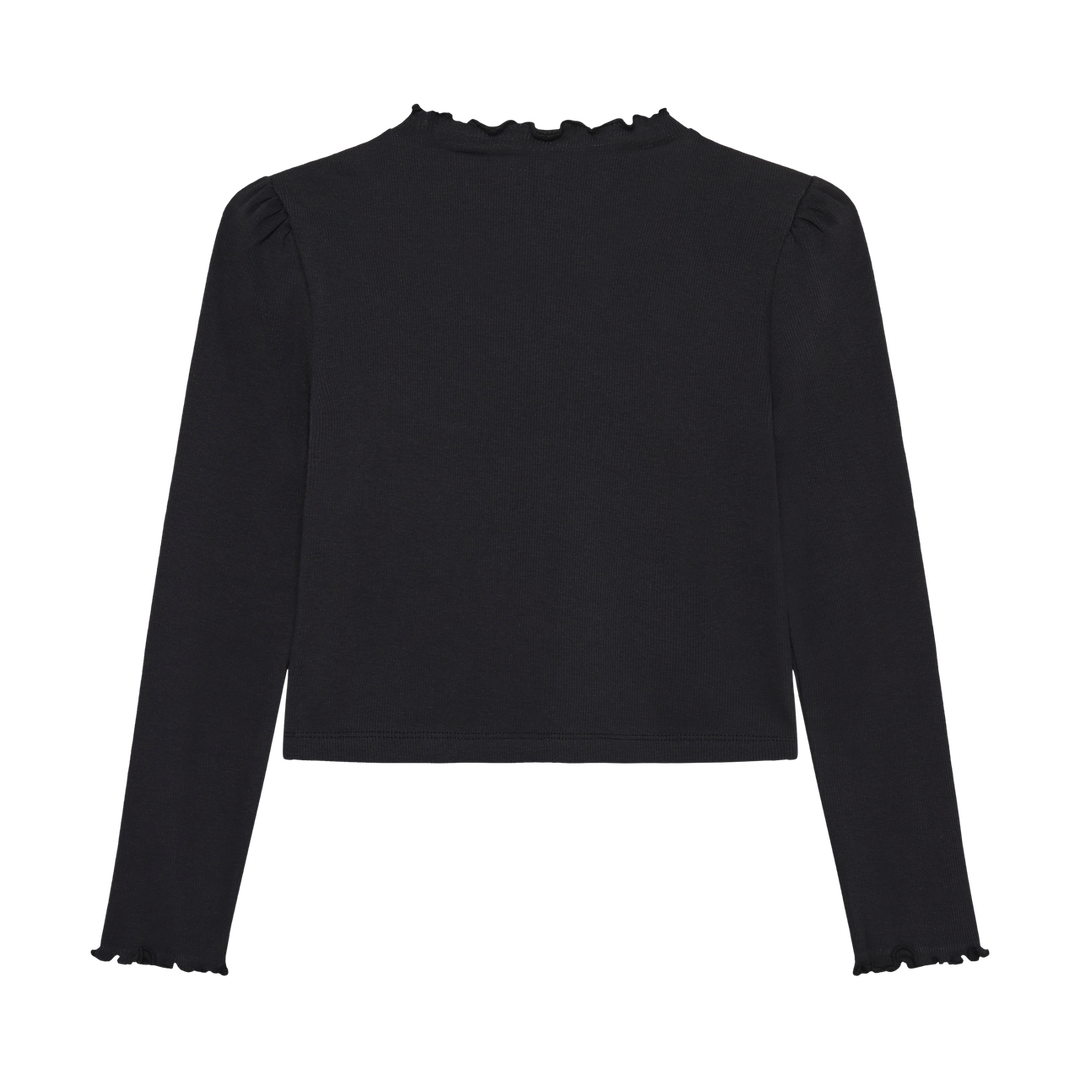 Minymo Girls Long Sleeve Ribbed Tee   144400-1061