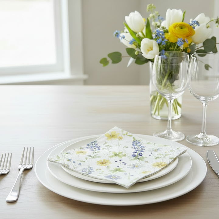 Ihr Luncheon Napkin - Lovely Blues Allover