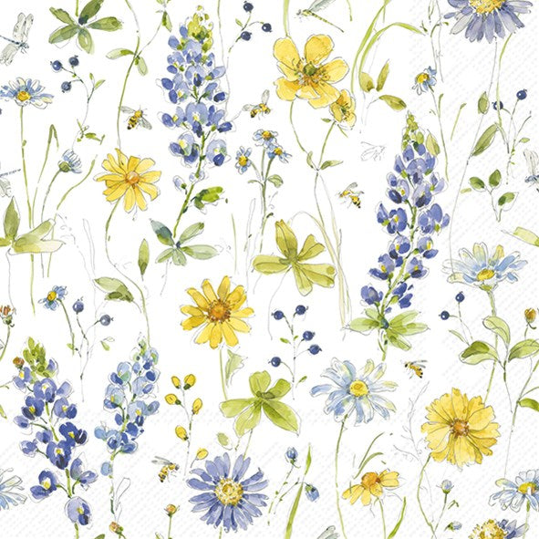 Ihr Luncheon Napkin - Lovely Blues Allover