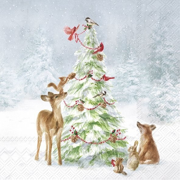 ihr Luncheon Napkin  -  Friends in Snow