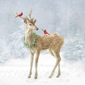 ihr Luncheon Napkin  -  Deer in Snow - Blue