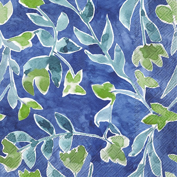 Ihr Luncheon Napkin - Azure & Ivy Blue