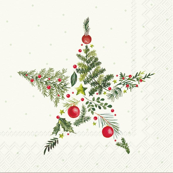 ihr Napkins - Christmas Branches - Star