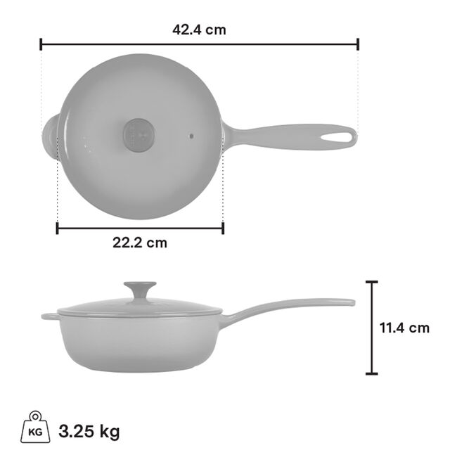 Le Creuset Saucier - Shiny White