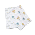 Lulujo 2PK Muslin Swaddles - Hot Air Balloon & Clouds