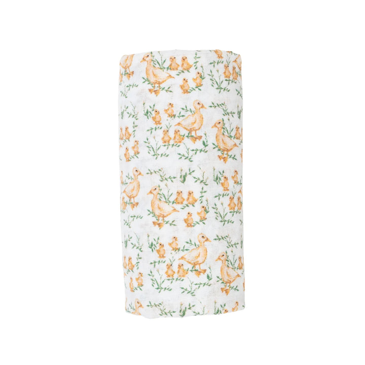 Lulujo Muslin Swaddle Blanket   LJ494   Ducklings