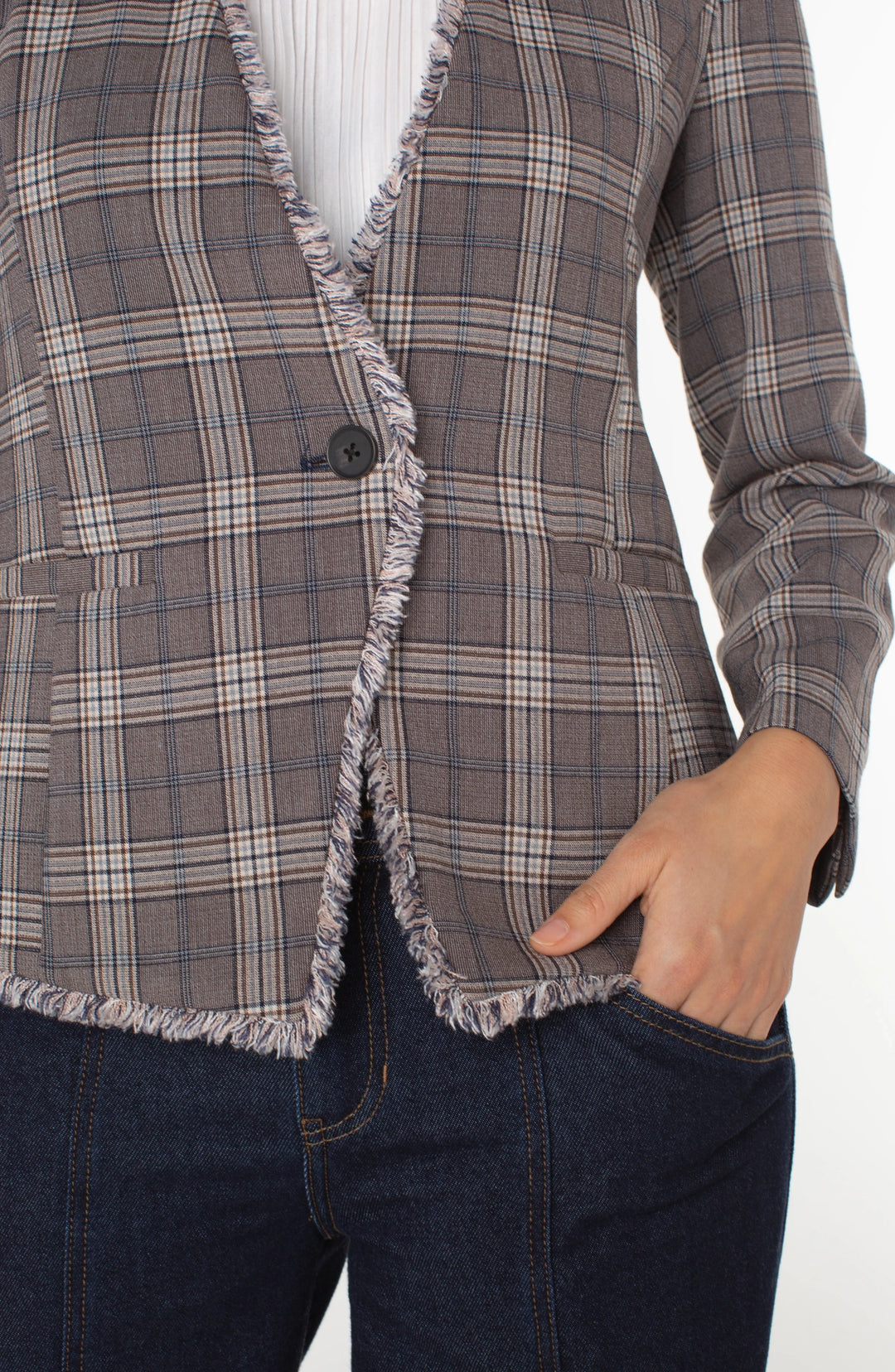 Liverpool Fitted Blazer with Fray LM1C20TL44