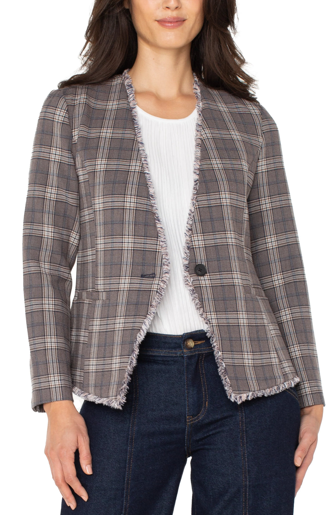 Liverpool Fitted Blazer with Fray LM1C20TL44