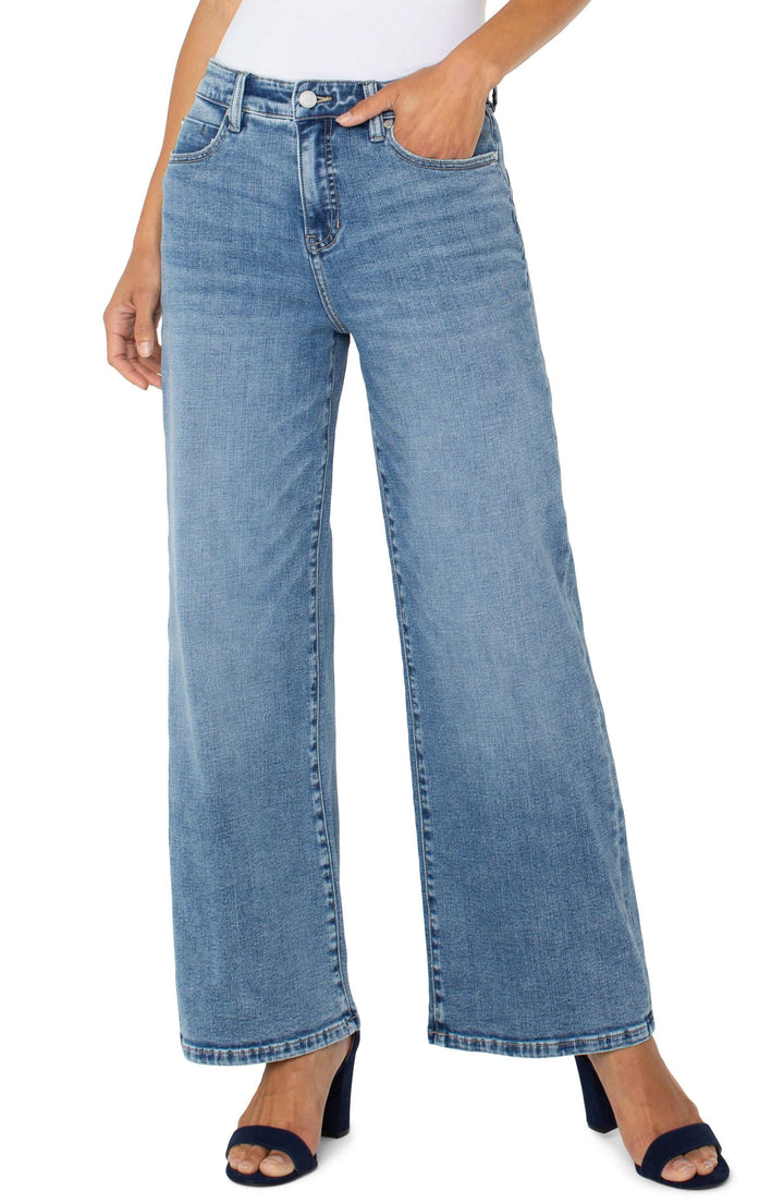Liverpool Stride Hi-Rise Wide Leg  CM4142CH4  Carbon Canyon
