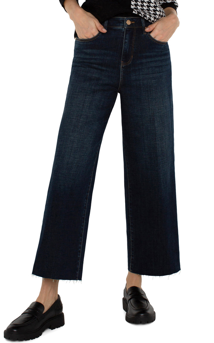 Liverpool Stride Hi Rise Wide Leg with Cut Hem  LM4454CH4  Eastmoor