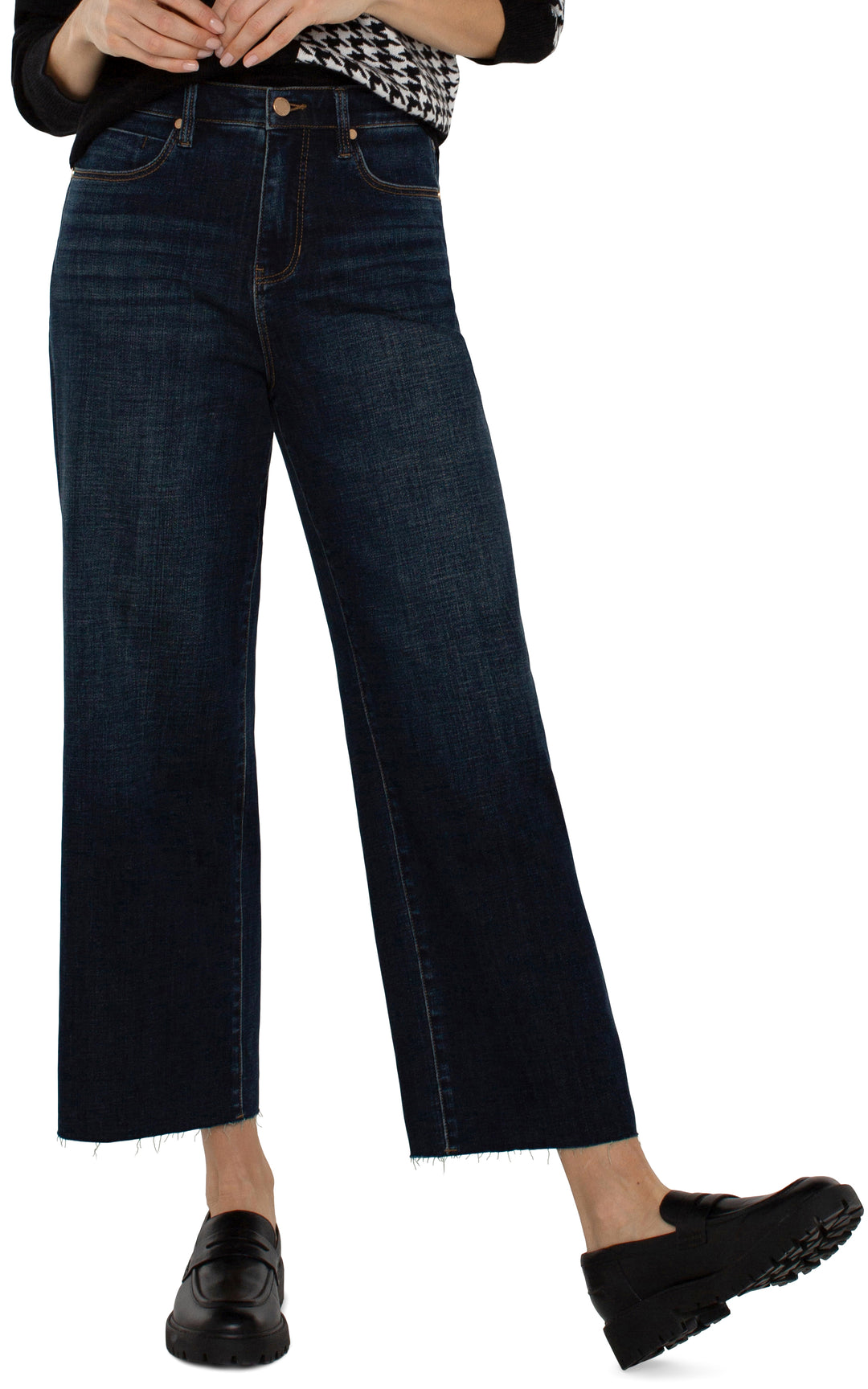 Liverpool Stride Hi Rise Wide Leg with Cut Hem  LM4454CH4  Eastmoor