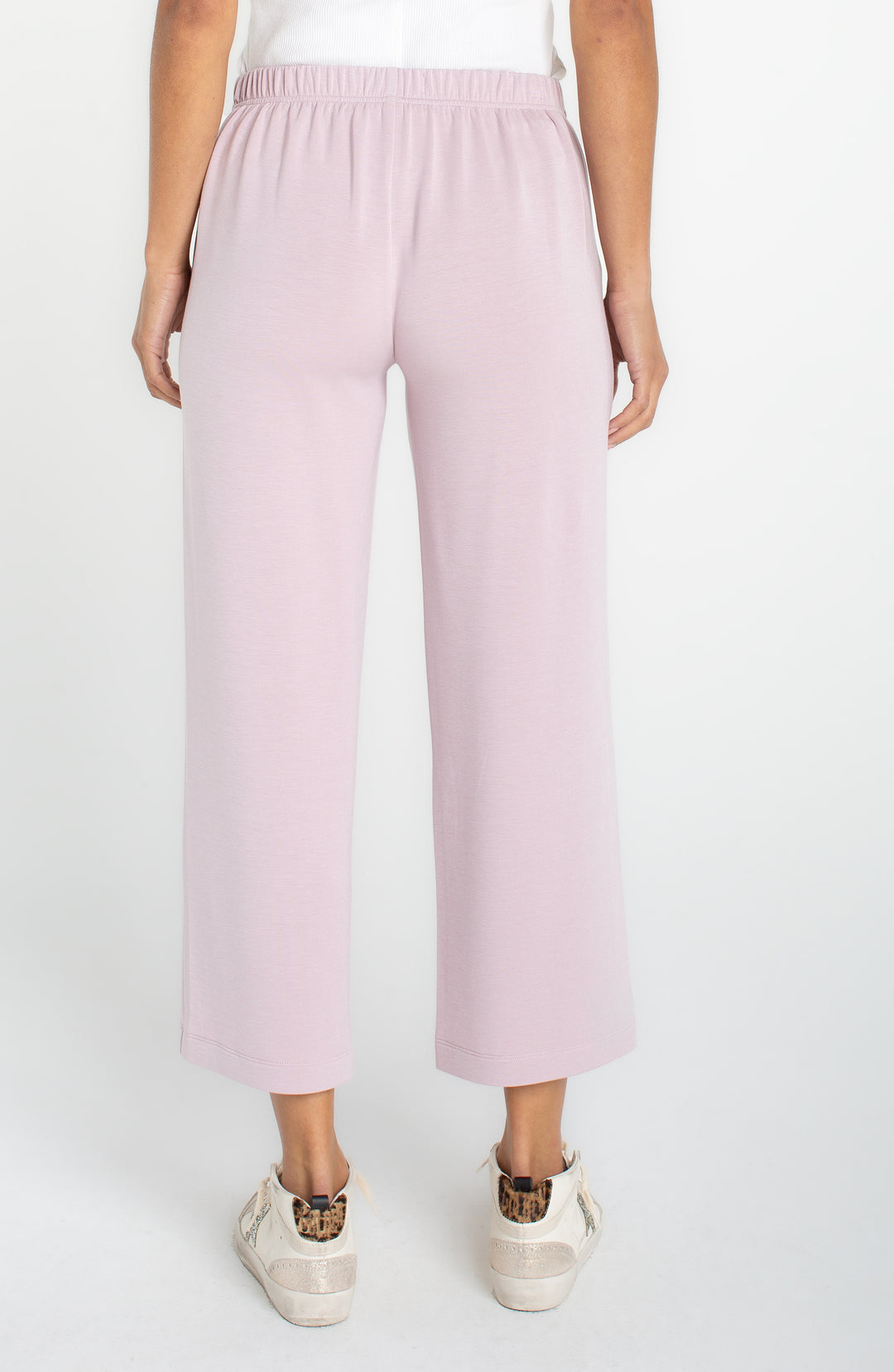 Liverpool Pull-On Wide Leg Cropped Trouser  LM4582C9  Lilac Shadow