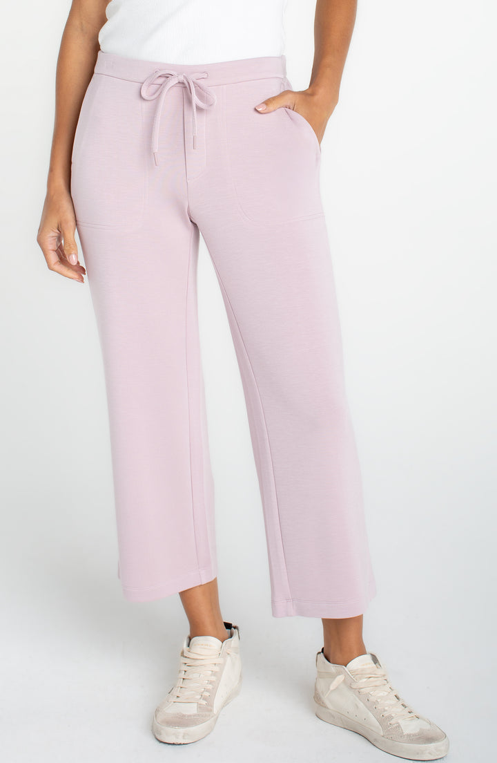 Liverpool Pull-On Wide Leg Cropped Trouser  LM4582C9  Lilac Shadow