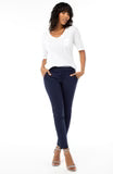 Liverpool Kelsey Knit Trouser  LM5084M42  Cadet Blue