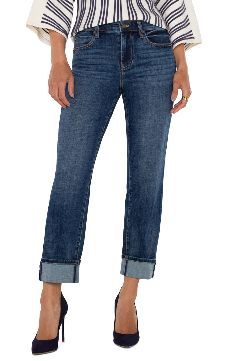 Liverpool Marley Girlfriend Cuffed Jean  LM5158CH4  Rushland