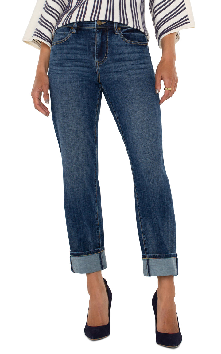 Liverpool Marley Girlfriend Cuffed Jean  LM5158CH4  Rushland