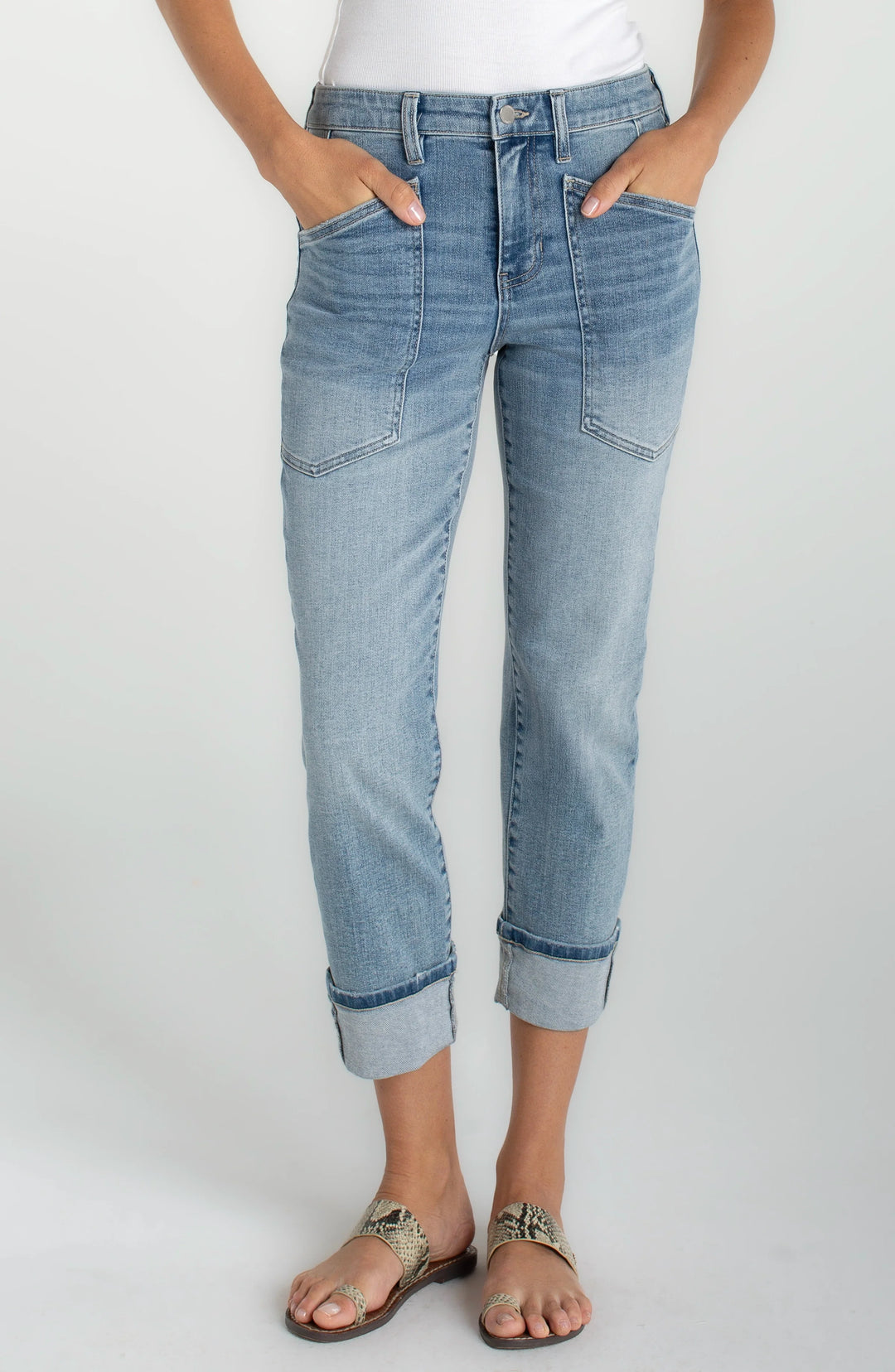 Liverpool Marley Cropped Girlfriend Cuffed Jean  LM5289VH  Cruise