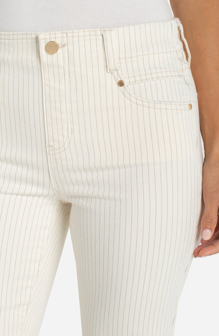 Liverpool Gia Glider Crop Flare with Wide Hem  LM7A28QE8P31  Nautical Stripe