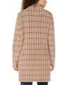 Liverpool Open Front Sweater Coat  LMC002SK81J2  Camel Cream Plaid