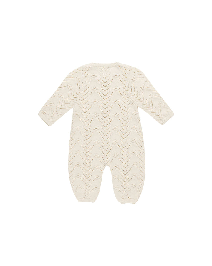Quincy Mae Baby Girl Long Sleeve Bobble Romper  QM502RONW  Natural *