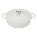 Le Creuset 6.2L Shallow Round French Oven  -  Gloss White (Blanc)*