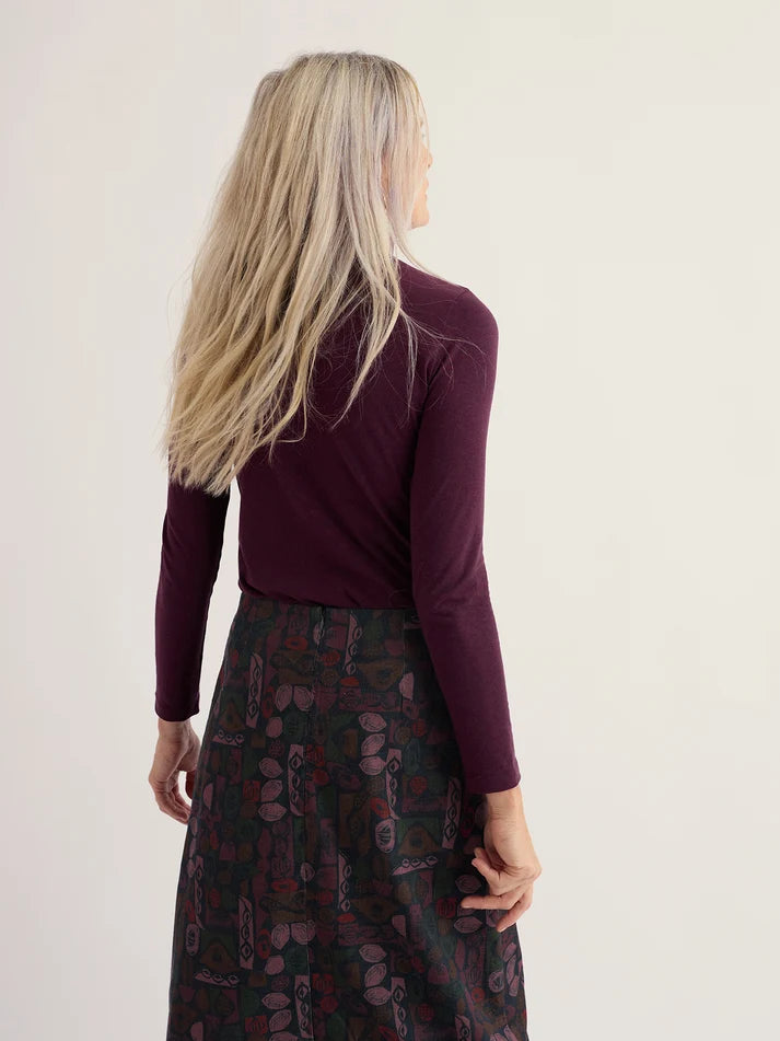 Seasalt Landing Rollneck Top  38891  Dark Hellebore
