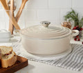 Le Creuset 6.2L Shallow Round French Oven  -  Meringue*