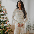 Petit Lem Ladies' 2pc. Pyjama Set  25HRS50R04  Christmas Treats on Fair Isle Print