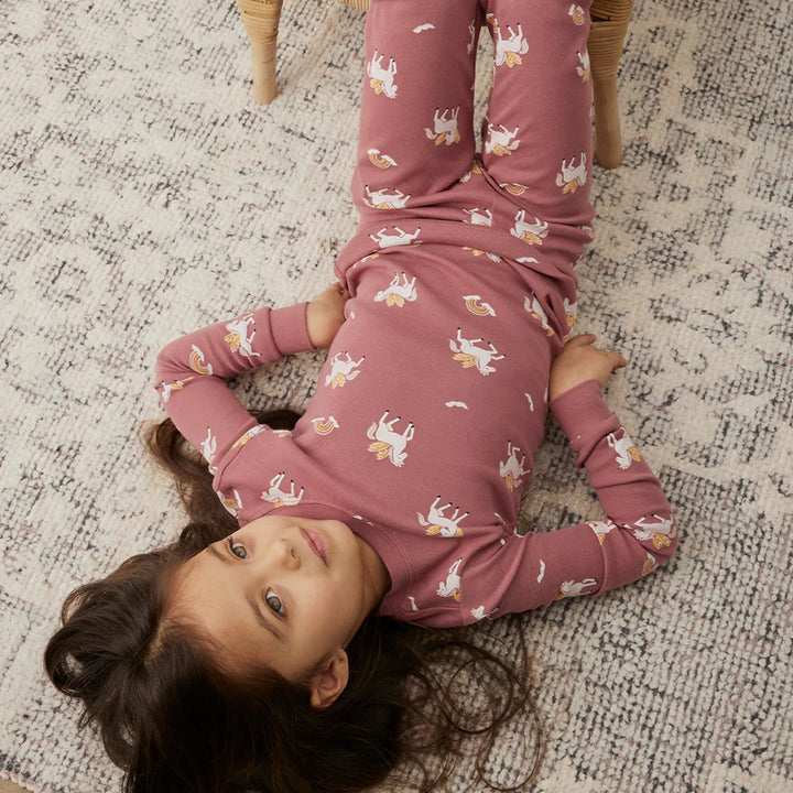 Petit Lem Girls Rainbow Pegasus Pajama Set 25FRS15Q03Y