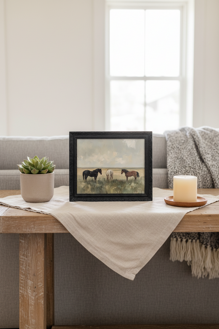 Luxe B. Co. Horse Pasture Framed Art