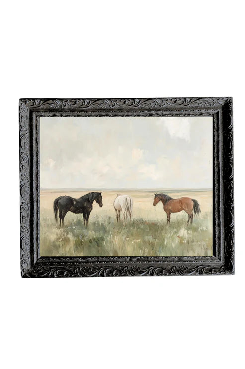 Luxe B. Co. Horse Pasture Framed Art