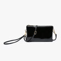 Jen & Co Riley Crossbody/Wristlet  M013 High Gloss Black
