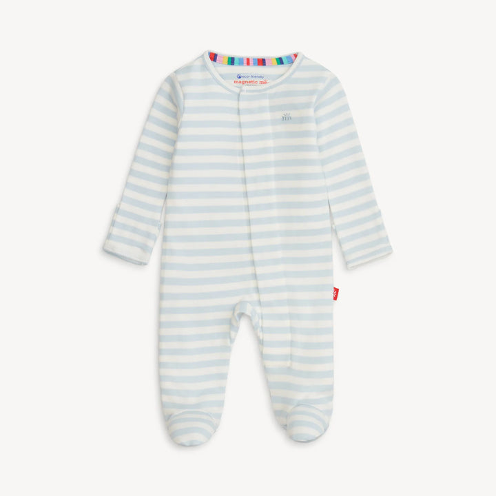 Magnetic Me Baby Footie   MF5OF01BLS   Blue Stripe