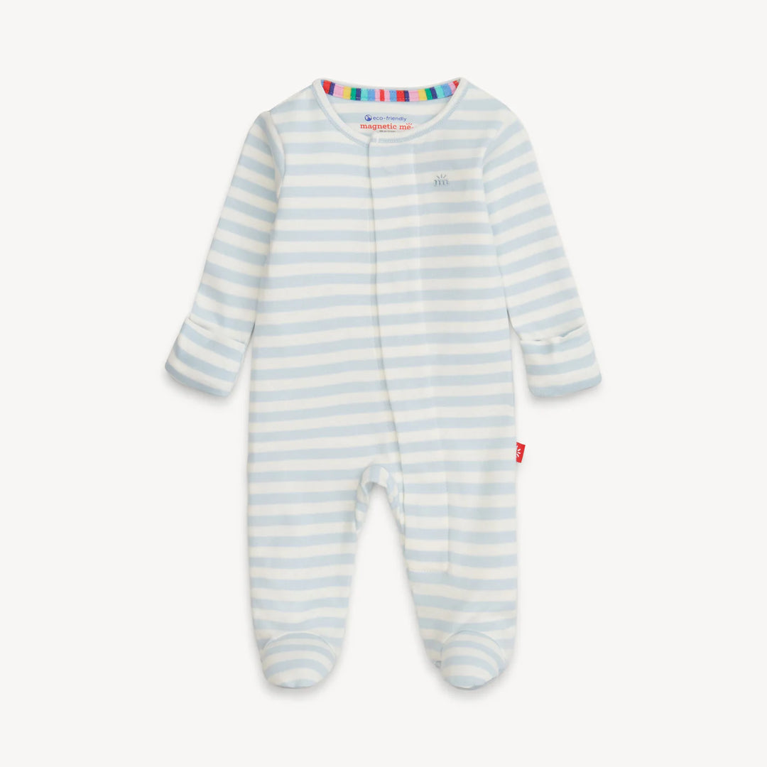 Magnetic Me Baby Footie   MF5OF01BLS   Blue Stripe