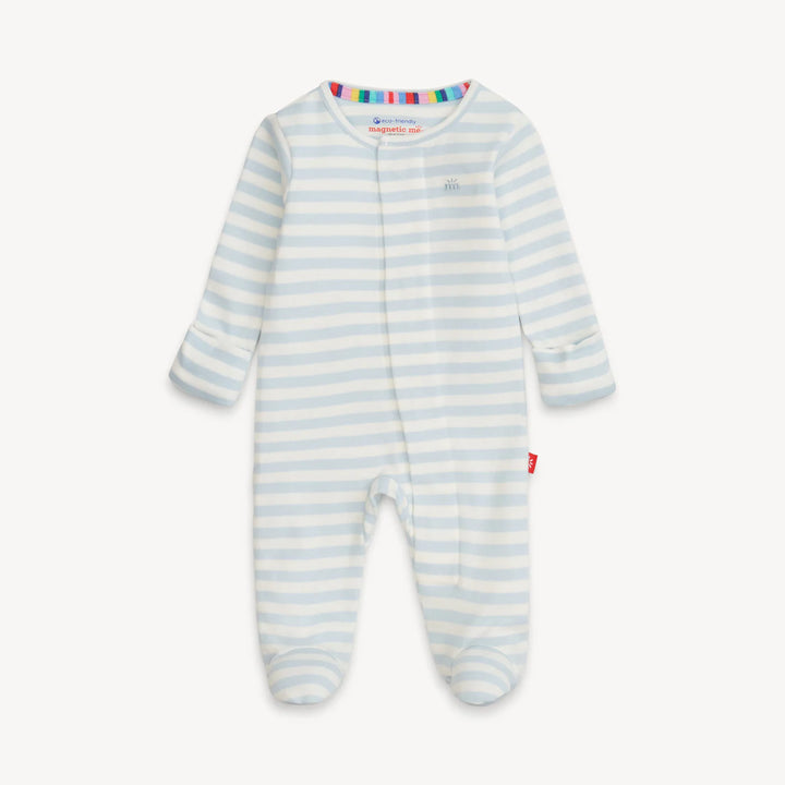 Magnetic Me Baby Footie   MF5OF01BLS   Blue Stripe