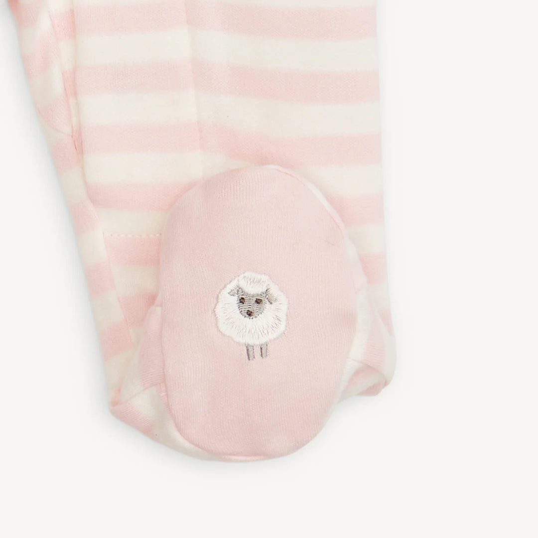 Magnetic Me Baby Footie   MF5OF01PKS   Pink Stripe