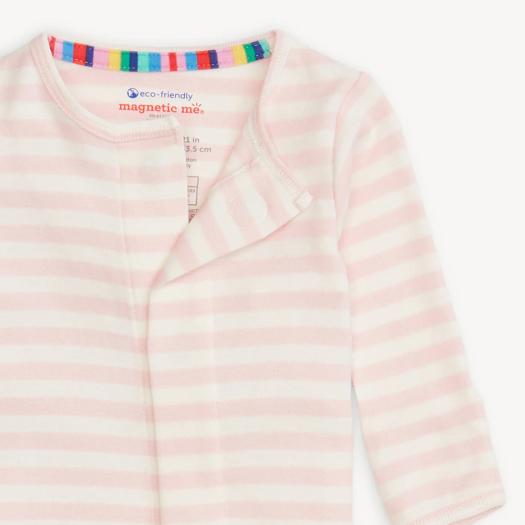 Magnetic Me Baby Footie   MF5OF01PKS   Pink Stripe