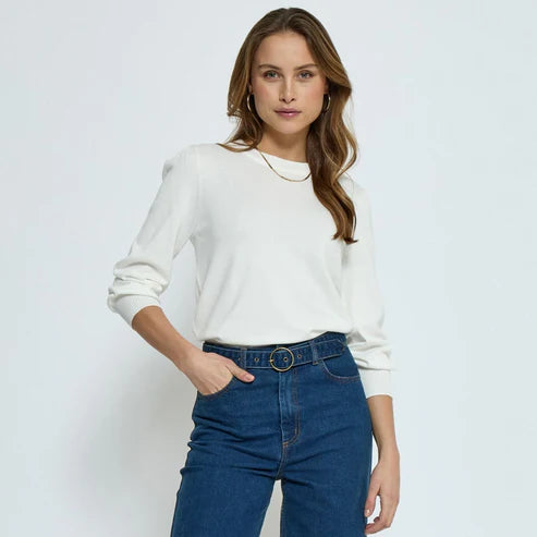 Minus Mersin Knit Tee in Broken White MI3422