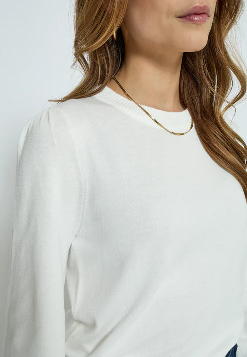Minus Mersin Knit Tee in Broken White MI3422