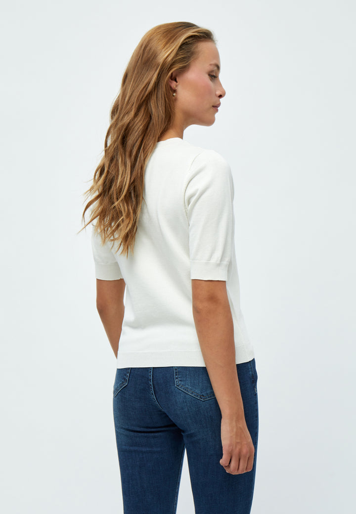 Minus Milla V-Neck Tee - MI4751  Broken White