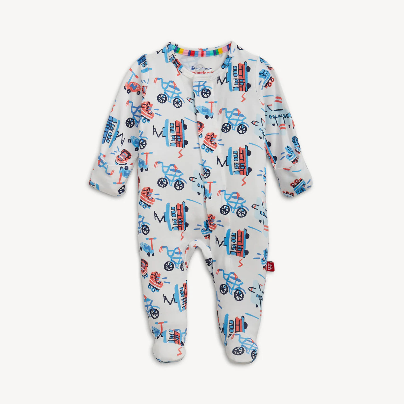 Magnetic Me Baby Boy Footie  MS600119  I Wheel Survive