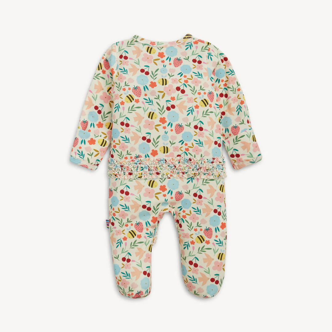 Magnetic Me Baby Girl Footie with Ruffle  MS600355  Honey Blossom
