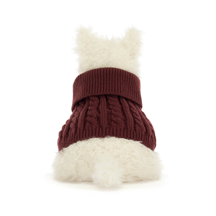 Jellycat Munro Scottie Dog In Winter Sweater  MUN2JUM