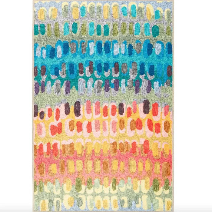 Paint Chip Multi Machine Washable Rug