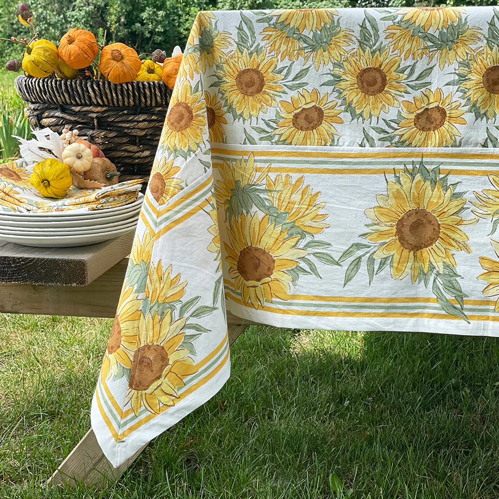 Mahogany Sunflower Tablecloth