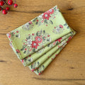 Mahogany Napkin Set/4  - Holly and Berry Green