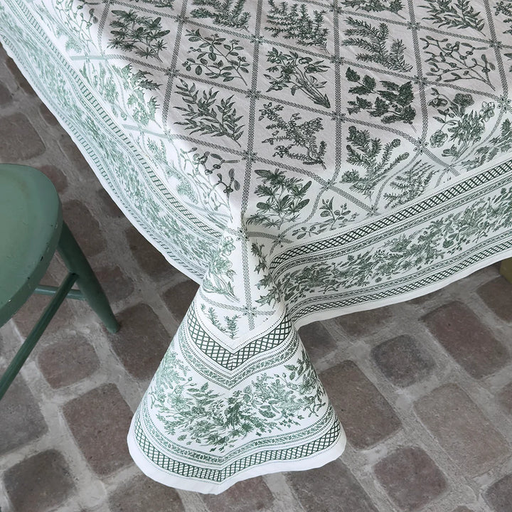 Mahogany Winter Greens Table Linen Collection