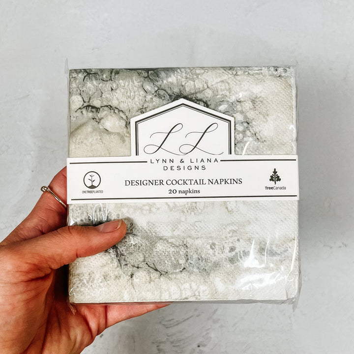 Lynn & Liana Cocktail Napkin Marble