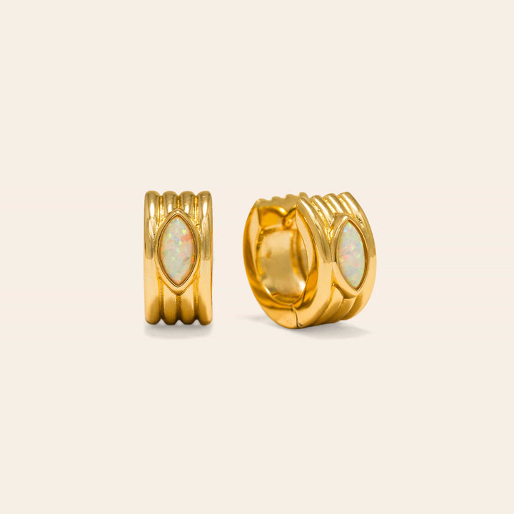 Lovers Tempo Marquis Groove Earring Opal