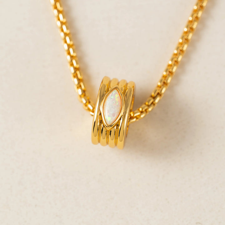 Lover's Tempo Marquise Groove Necklace Opal